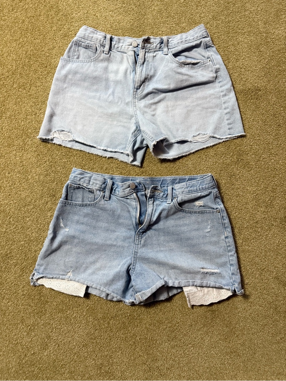 Old Navy Girls Distressed Denim Shorts Bundle - Size 18 (Plus)-2 pairs High Rise